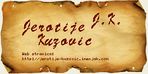 Jerotije Kuzović vizit kartica